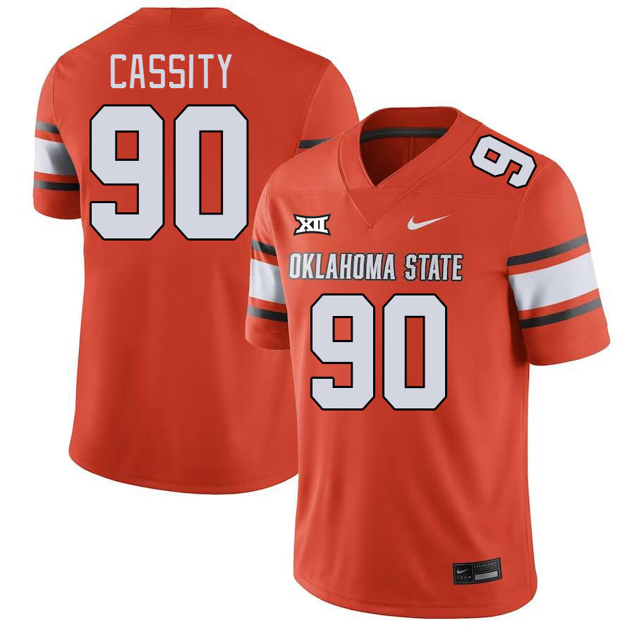 Oklahoma State Cowboys #90 Braden Cassity College Football Jerseys Stitched Sale-Orange